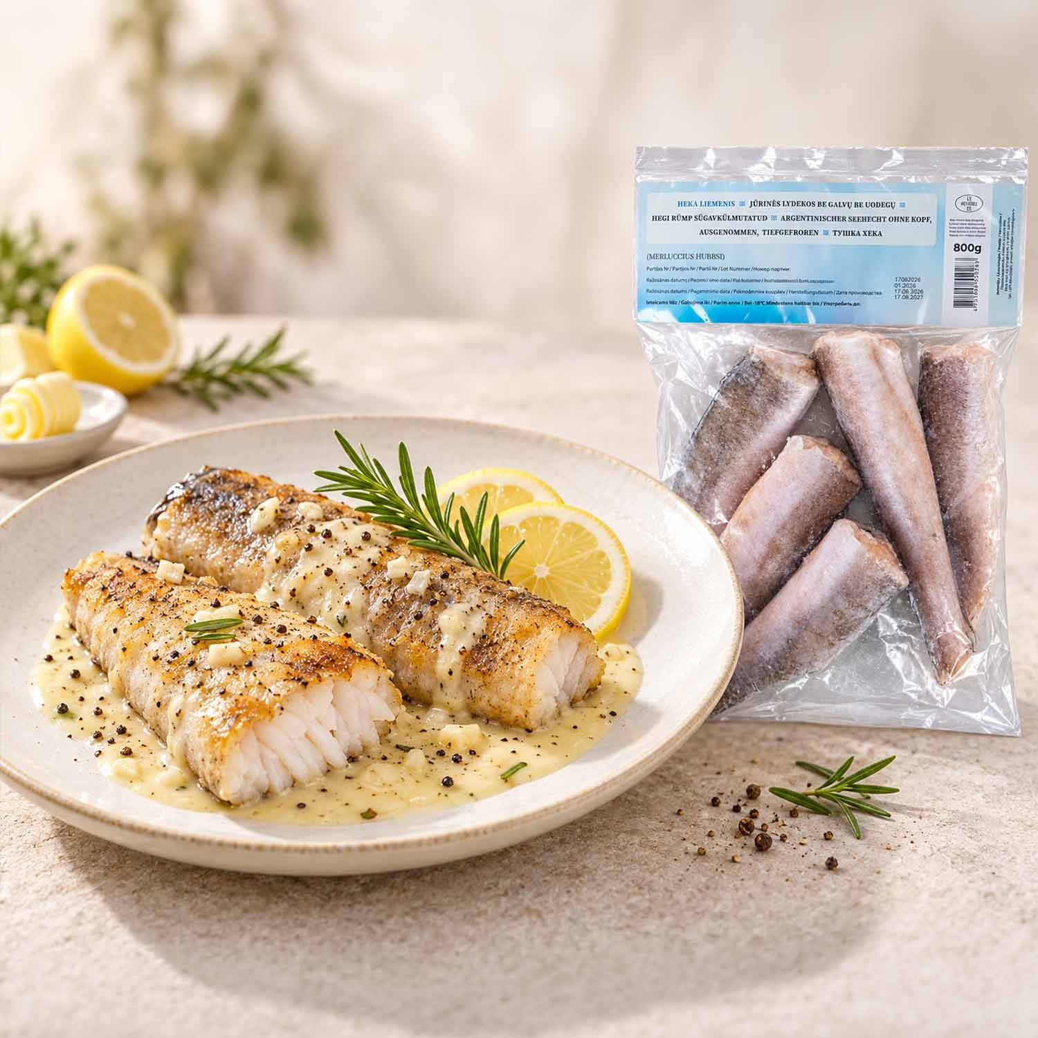 Fisch-Genussbox: Argentinischer Seehecht, Seehechtfilets & Tilapia (3x800 g)