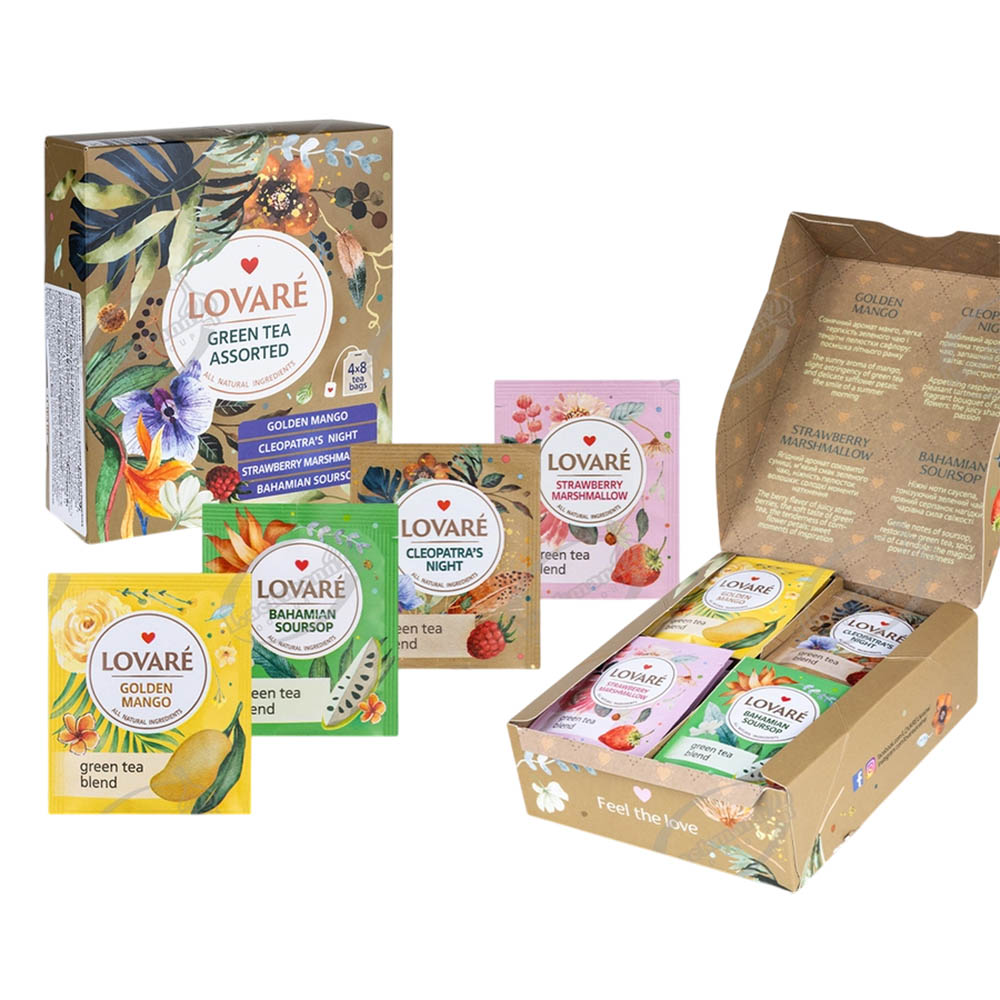 Lovare Grüner Tee-Sortiment, 48 g