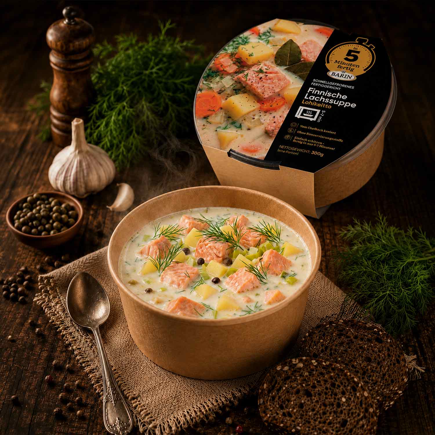 BARIN in 5 Minuten fertig 5er Box Suppenklassiker - 5 Sorten, 5 x 300 g