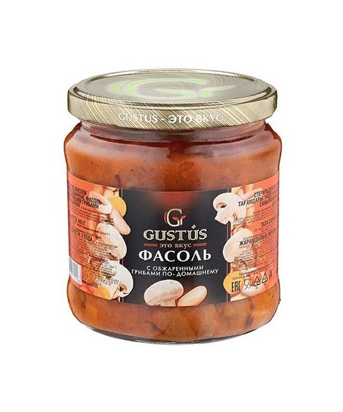 Gustus Bohnen geröstet mit Chapignons, 480g