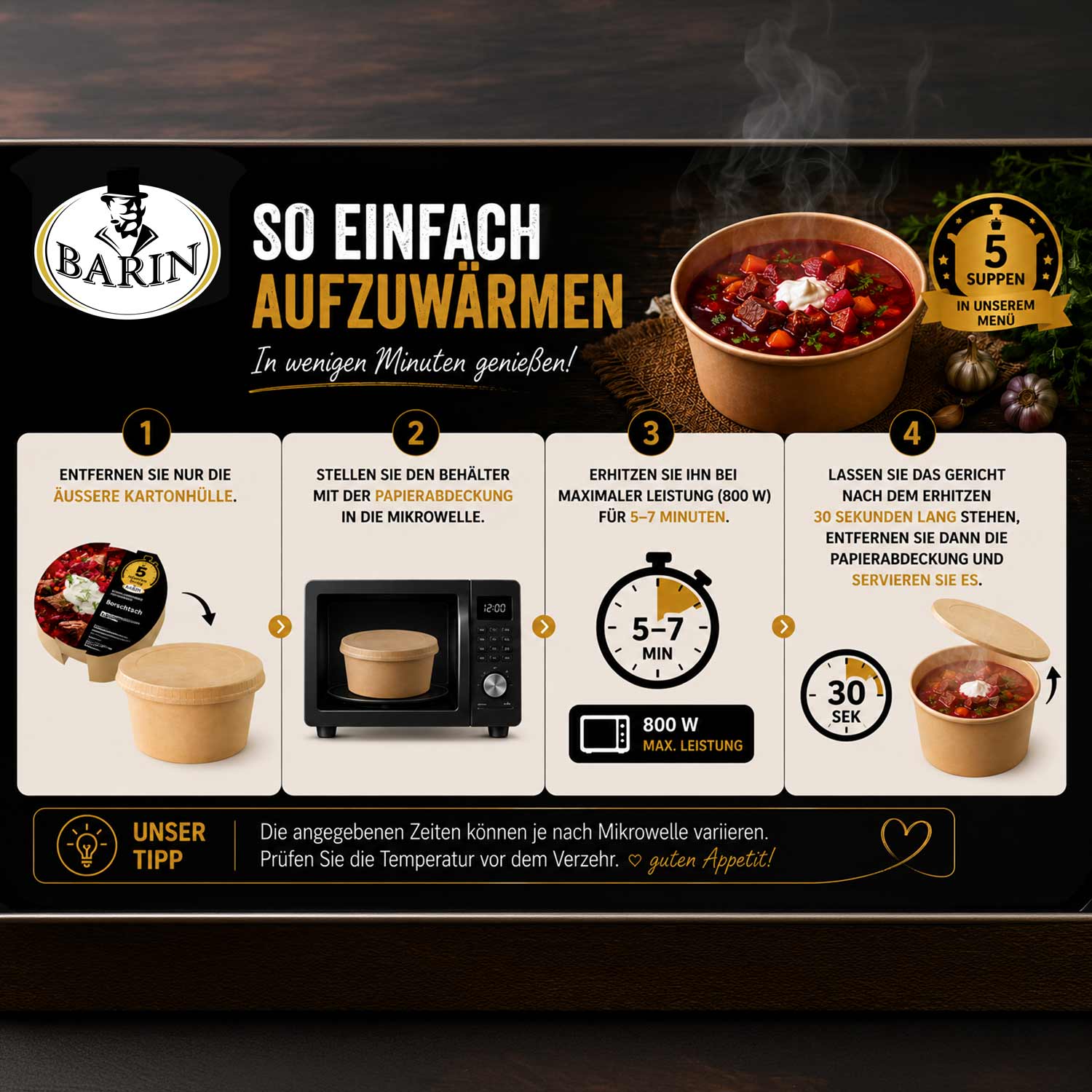BARIN in 5 Minuten fertig Hühnerbrühe mit Nudeln, 300 g