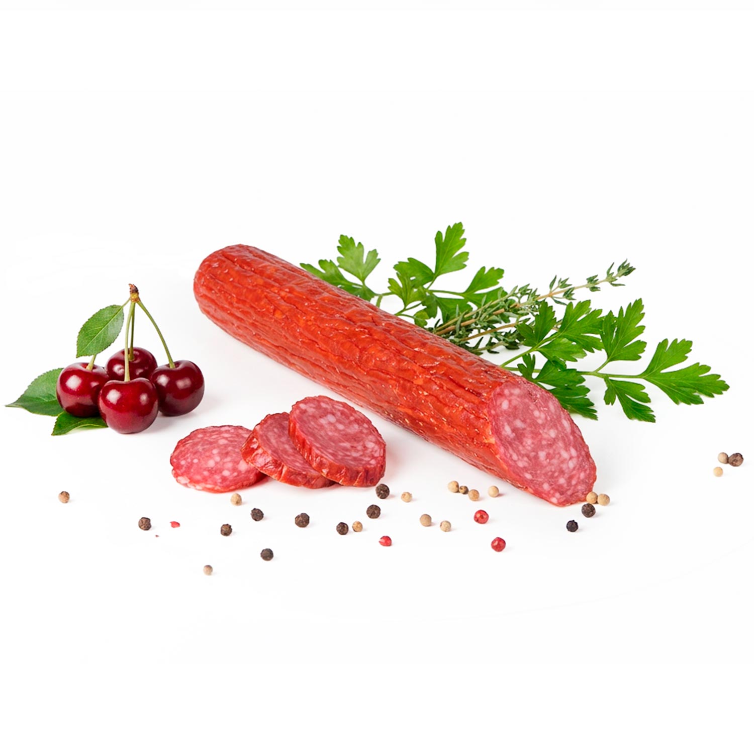 Lackmann Salami Wischnjowyj aus Schweinefleisch, heißgegart mit Кirsсhgеsсhmасk, 275g