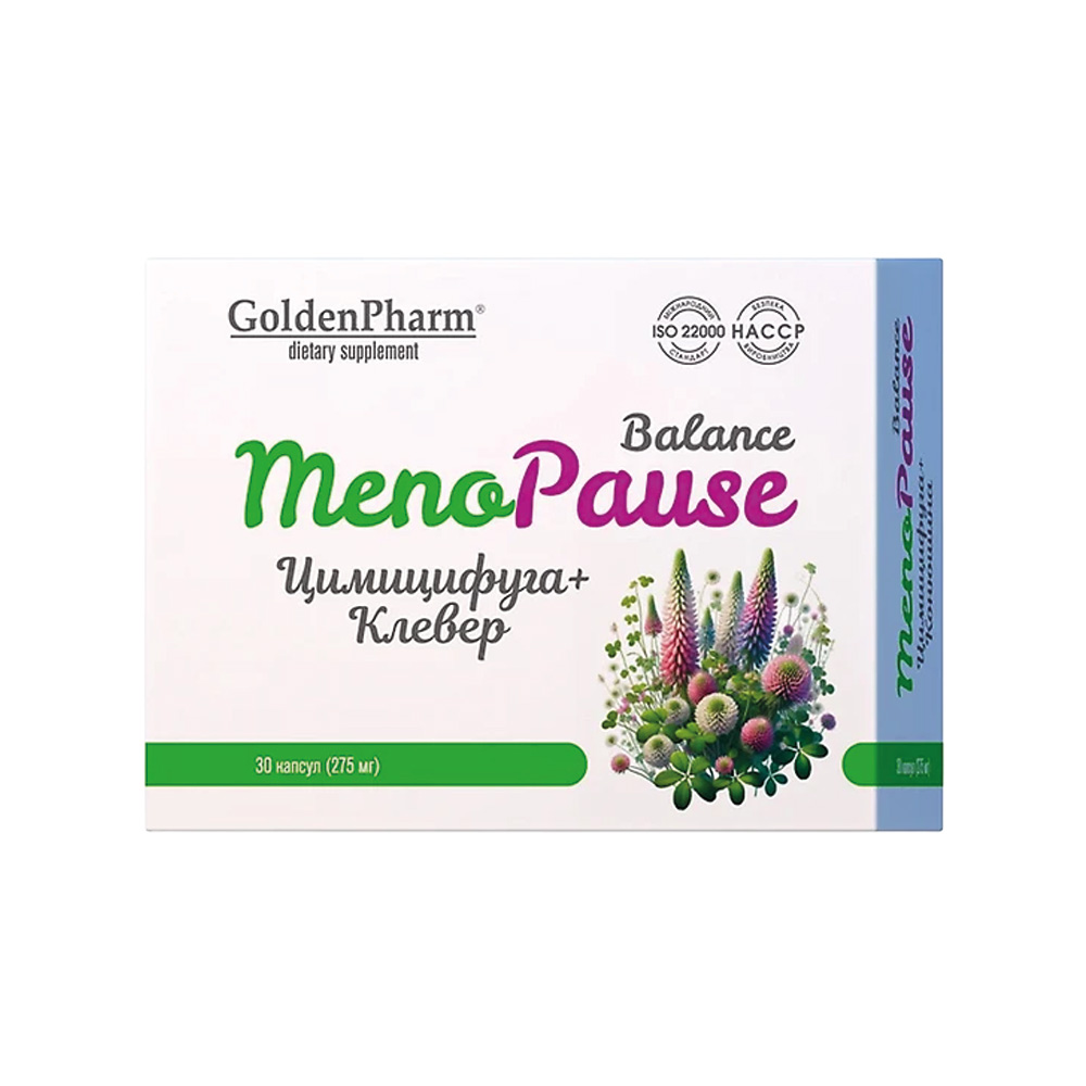Golden Pharm MenoPause Balance mit Cimicifuga und Klee, 30 Kapseln