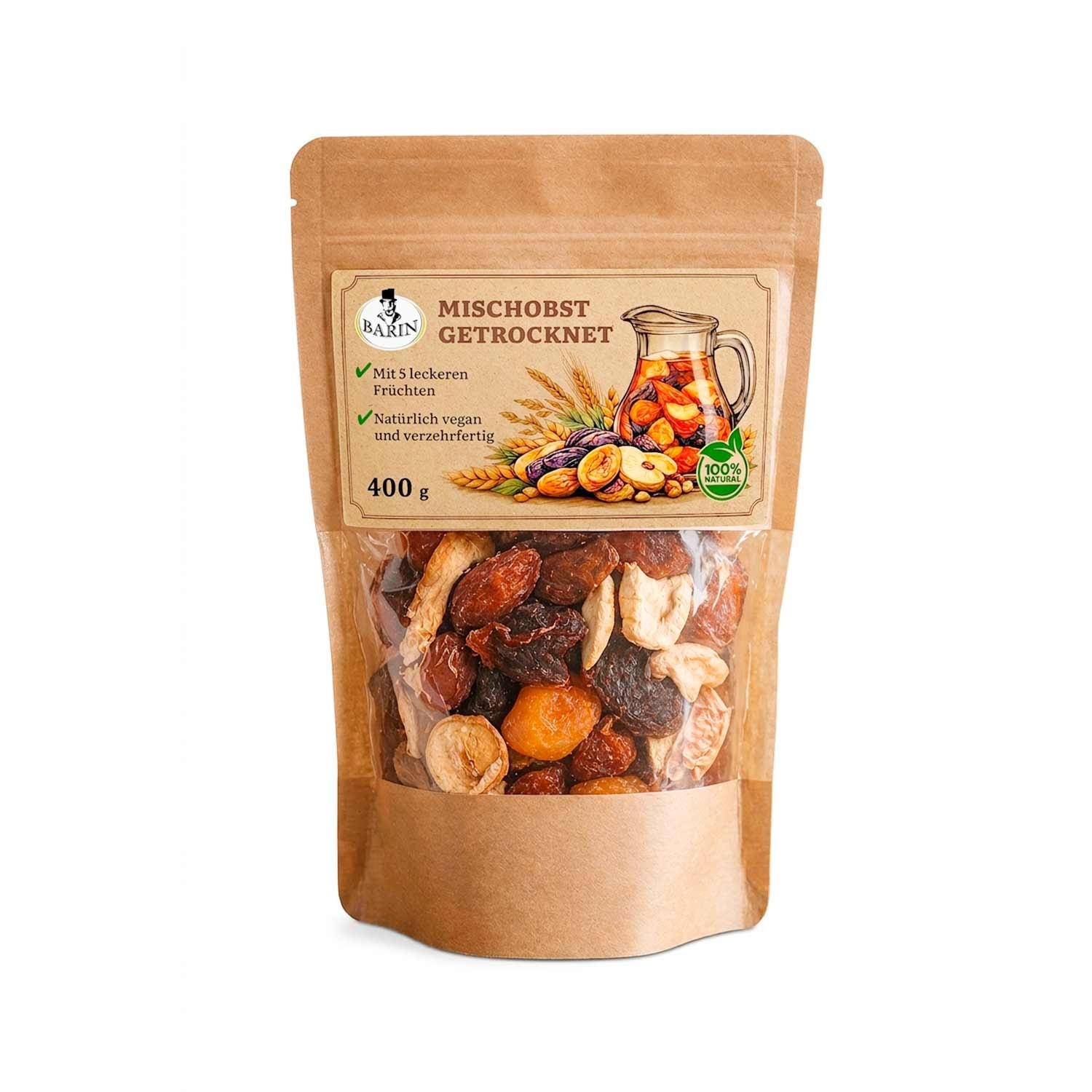BARIN Omas Kompott aus Trockenfrüchten 3+1 Vorteilspack (4x400 g)