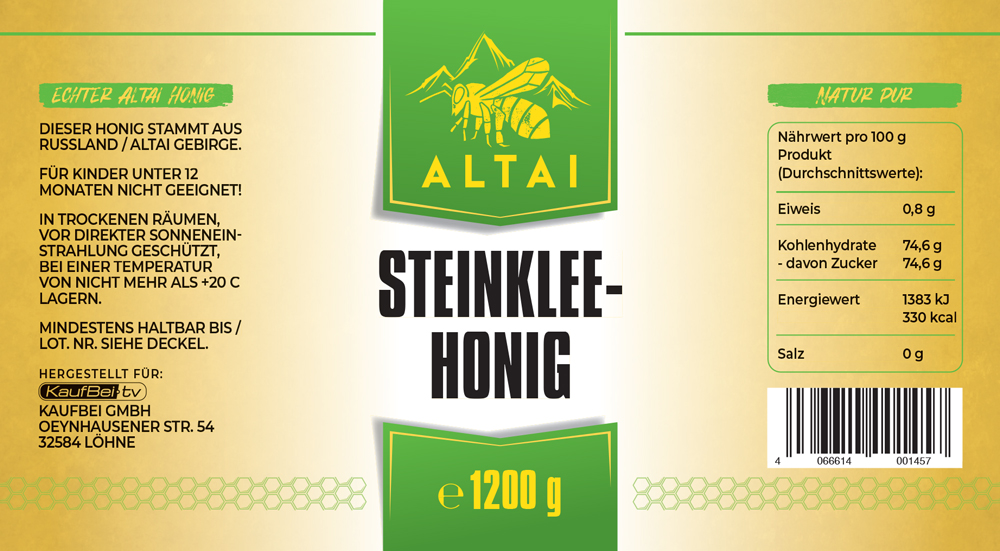 Steinkleehonig 1200 g