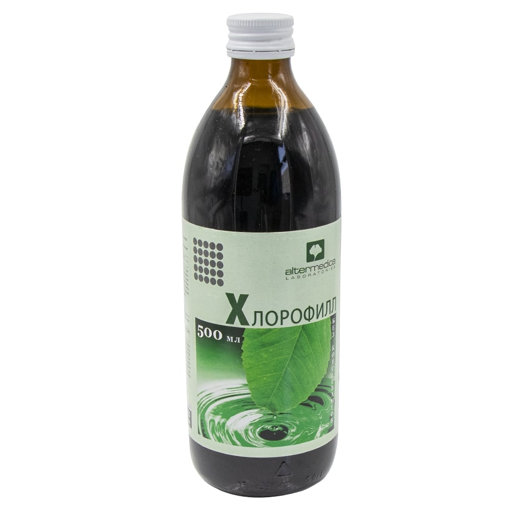 Altermedica Chlorophyll aus Alfalfa-Blaustern ohne Konservierungsstoffe, 500 ml