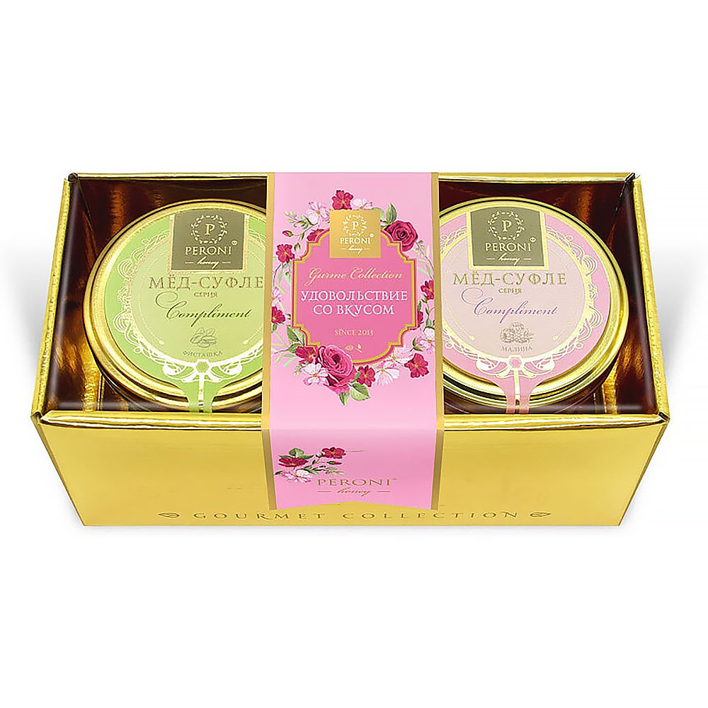 Peroni Honig-Soufflé Set Compliment Nr. 1 "Ingwer+Zitrone/Himbeere" (2x350g)