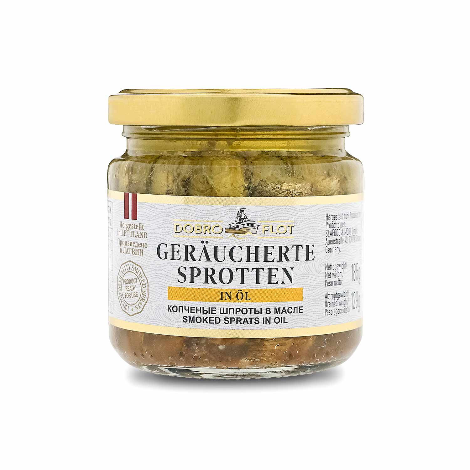 Dobro Flot geräucherte Sprotten in Öl, 185 g