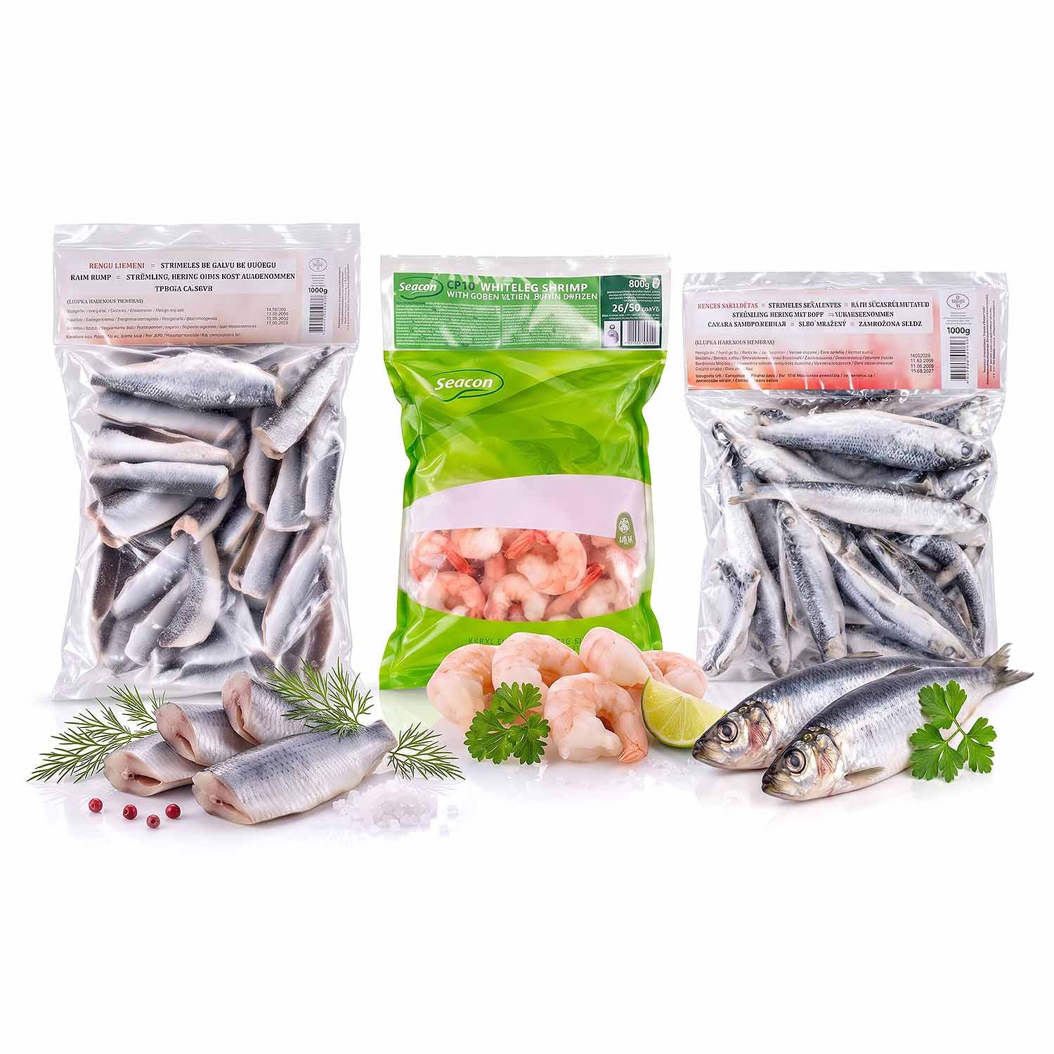 Fischbox für die Woche: Strömling-Hering & Whiteleg Garnelen für die Vorratsküche