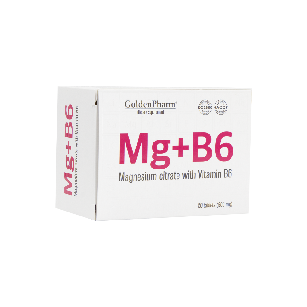 Golden Pharm Magnesium+B6 50 Tabletten, 0,070 kg