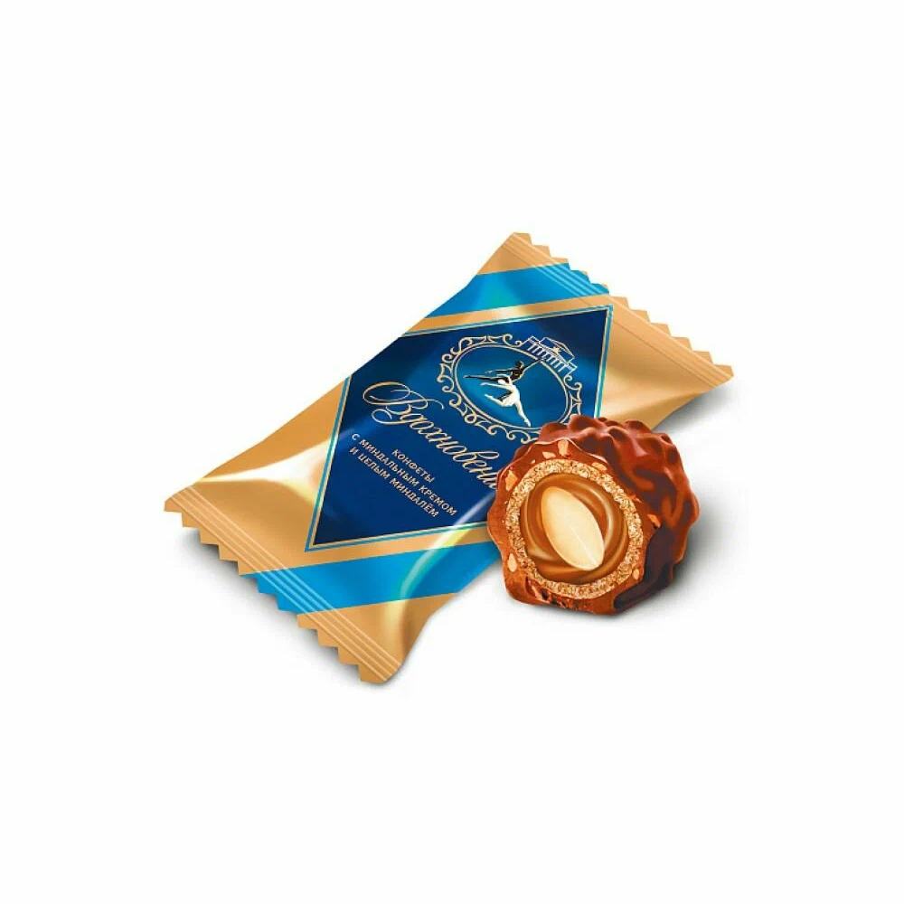 Vdohnowenije Pralinen mit Mandelcreme und ganzen Mandeln, Schachtel 150 g