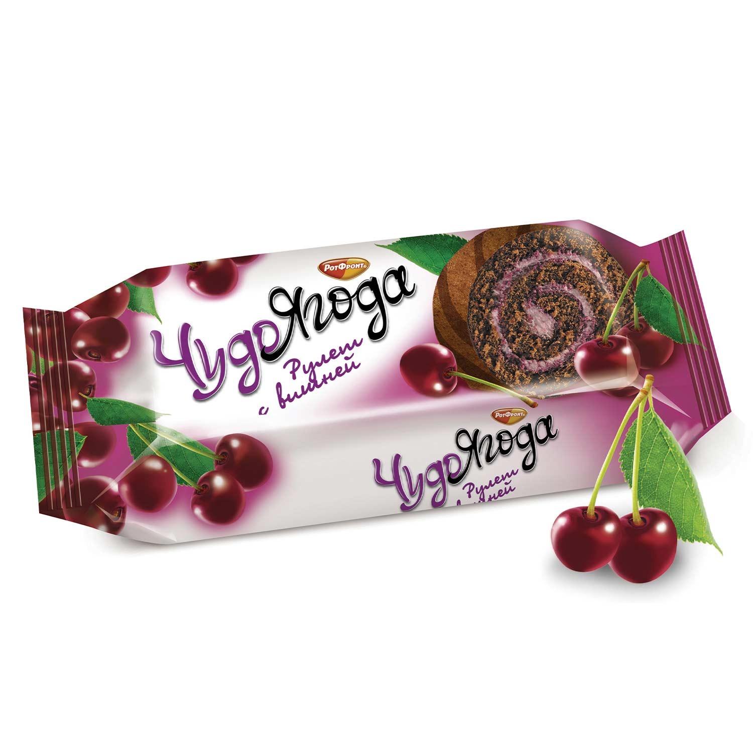 RotFront „Tschudo-Jagoda“ – unglasierte Biskuitrolle mit Kirschfüllung, 200 g