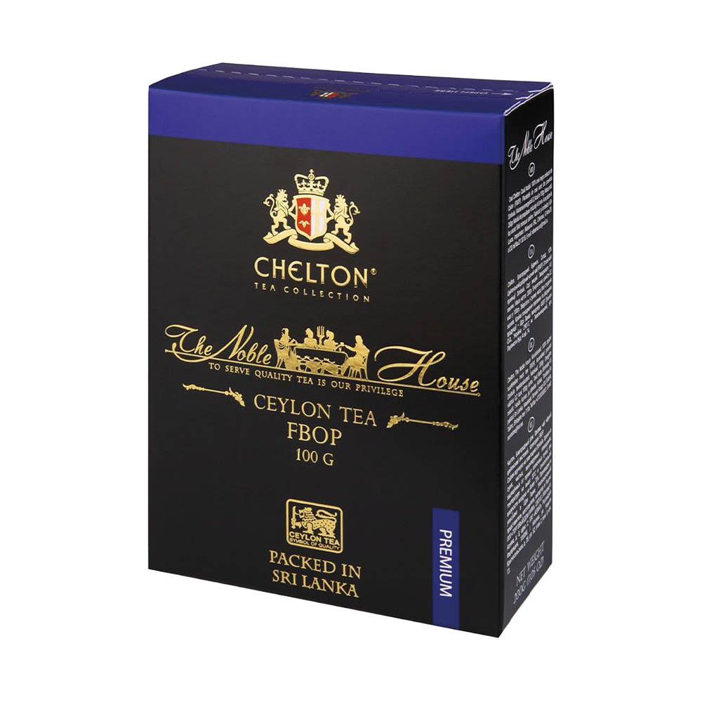 Chelton The Noble House - FBOP with Tips Premiumtee, loser schwarzer Tee, 100 g