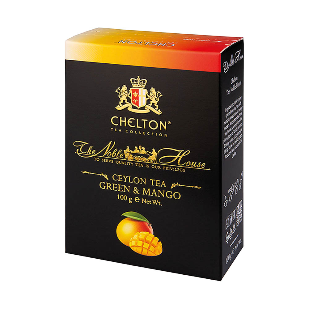 Chelton The Noble House - Grün mit Mango Premiumtee, loser grüner Tee, 100 g