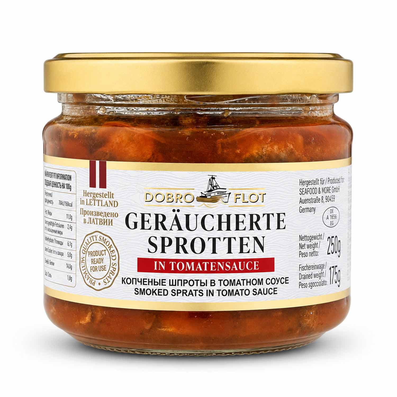 Dobro Flot Sprotten in Tomatensoße, 250 g