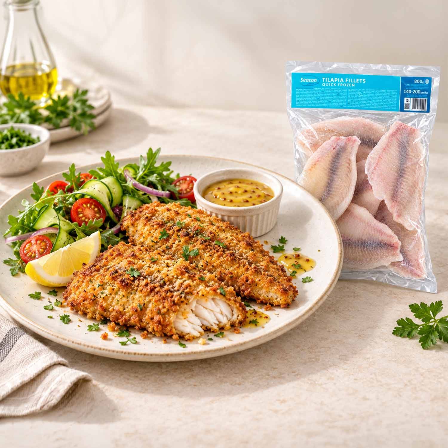 Fisch-Genussbox: Argentinischer Seehecht, Seehechtfilets & Tilapia (3x800 g)