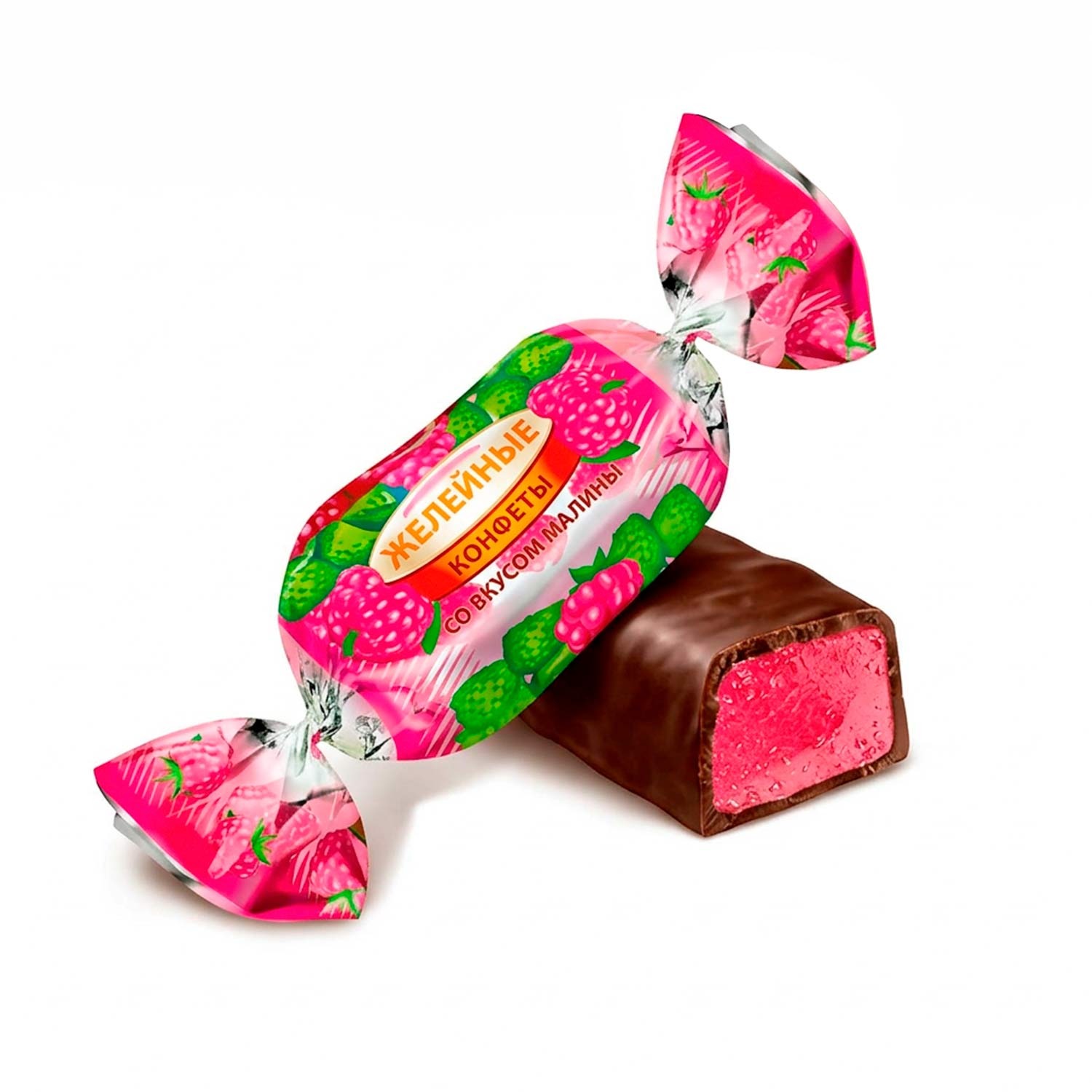 Schokoliertes Geleekonfekt mit Himbeergeschmack, 210g