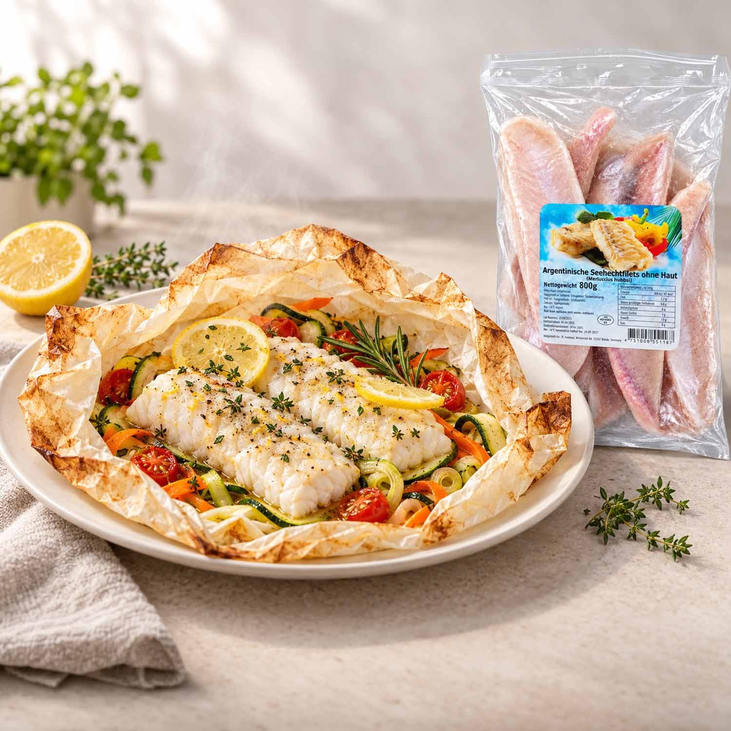 Fisch-Genussbox: Argentinischer Seehecht, Seehechtfilets & Tilapia (3x800 g)