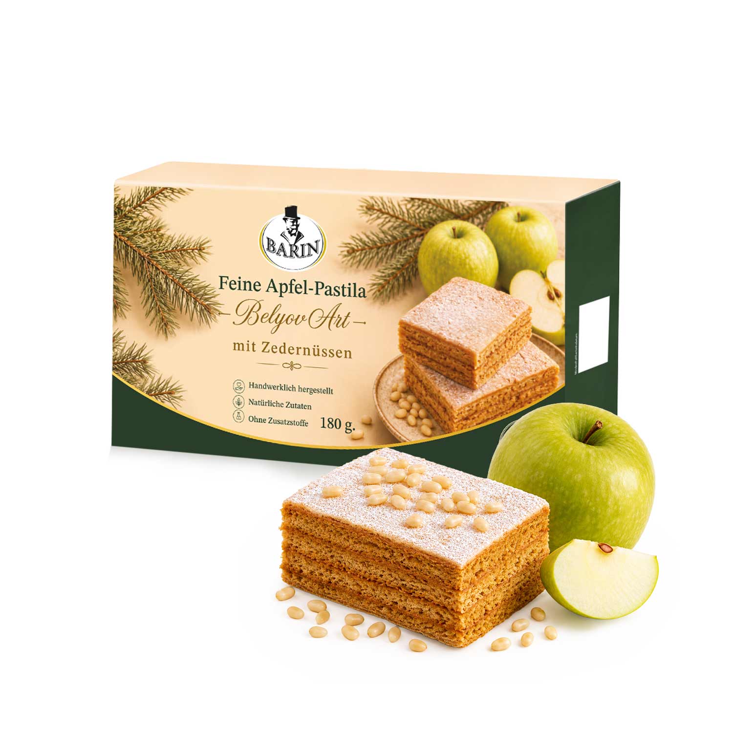 BARIN Pastila mit Zedernüssen nach Belyov Art, 180 g