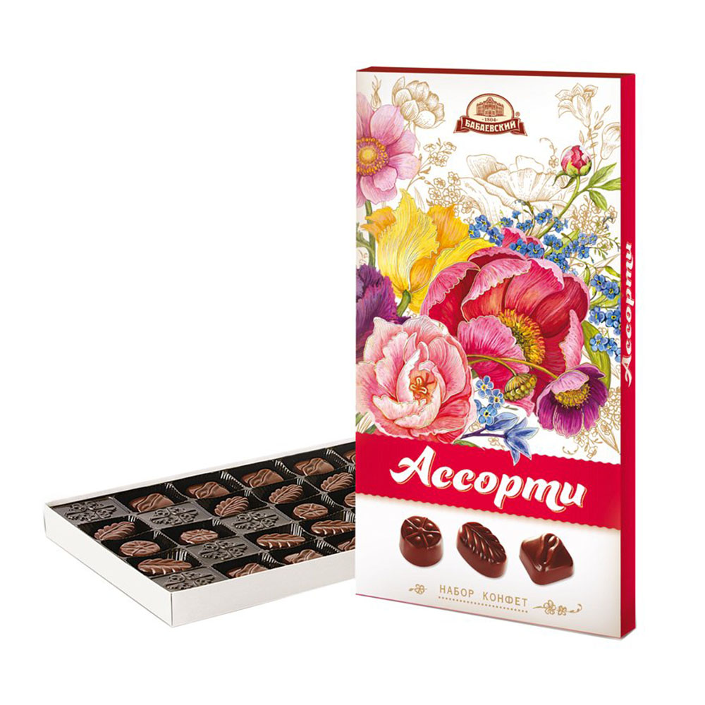 Schoko-Assorti Geschenkset: Bukety, Krasny Oktjabr Zartbitter & Aljonka Milch, 610 g