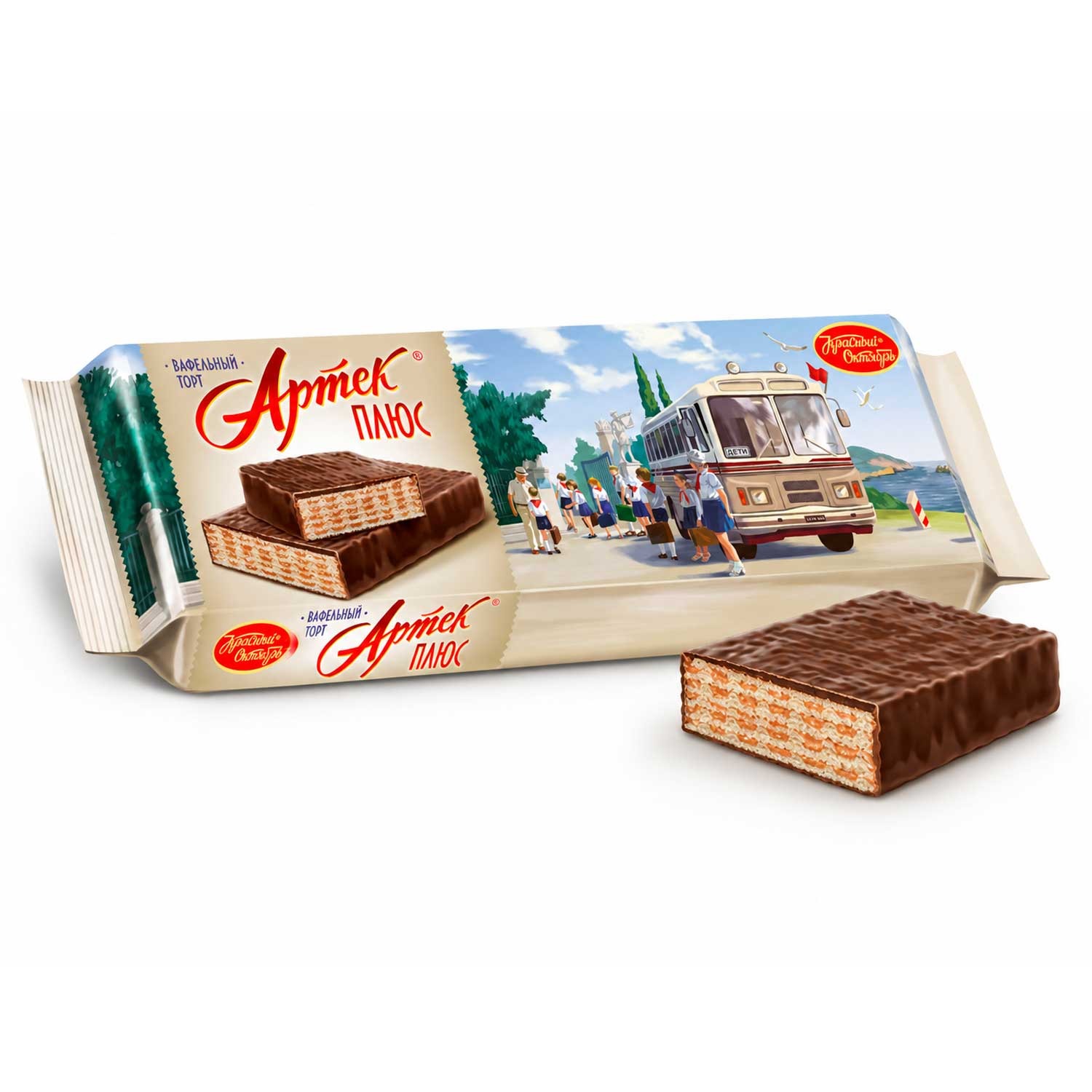 Artek Plus Waffeltorte mit kakaohaltiger Glasur, 250 g