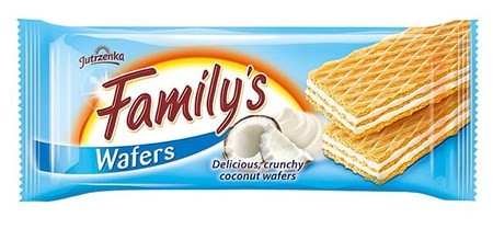 Jutrzenka Familys Waffeln mit Kokosnussfüllung, 180g
