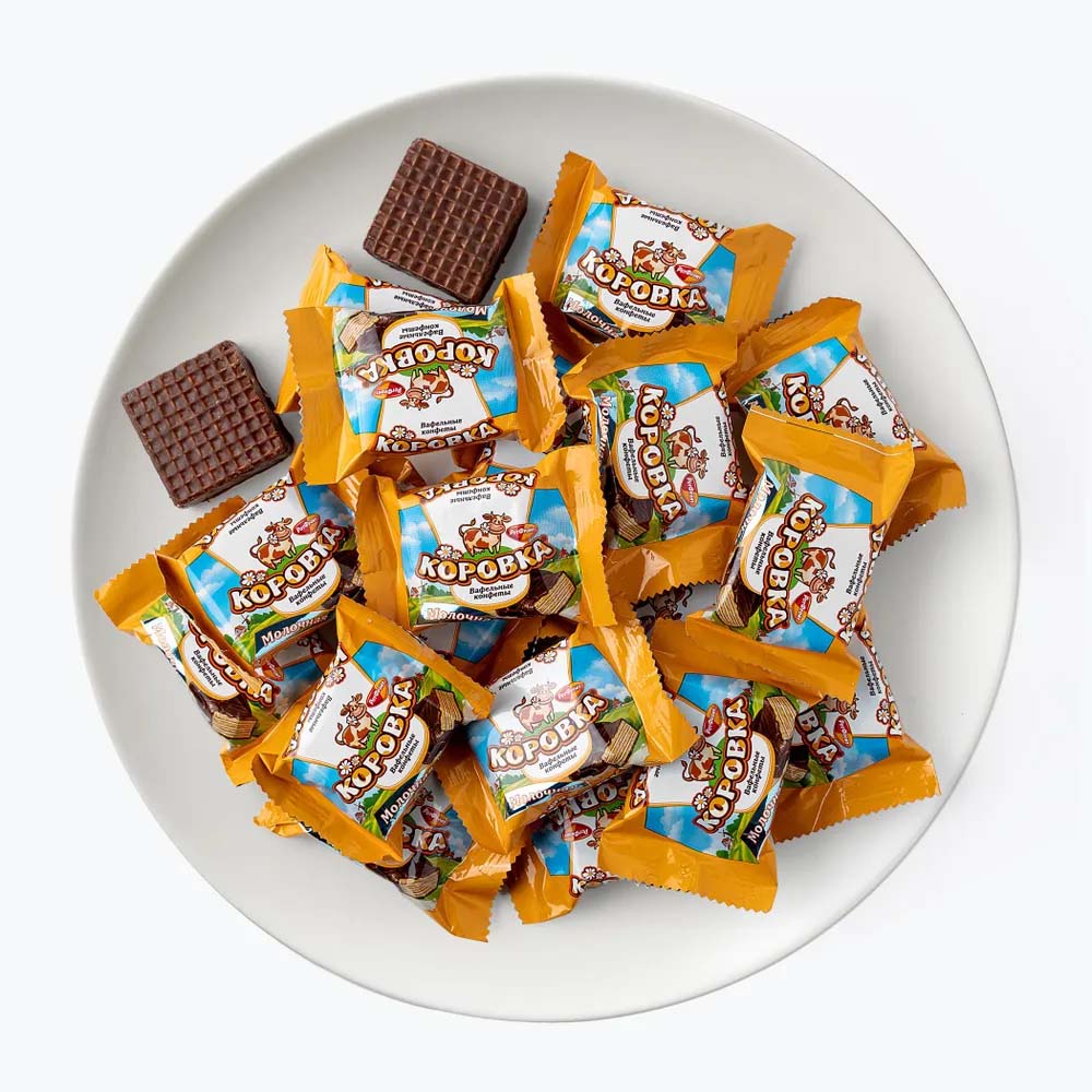 Waffelkonfekt "Korovka" - Milchgeschmack, 250 g