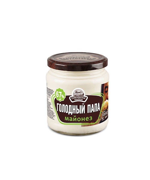 Semilukskaya Trapeza Mayonnaise "Golodniy Papa" 67% Fett, 450ml