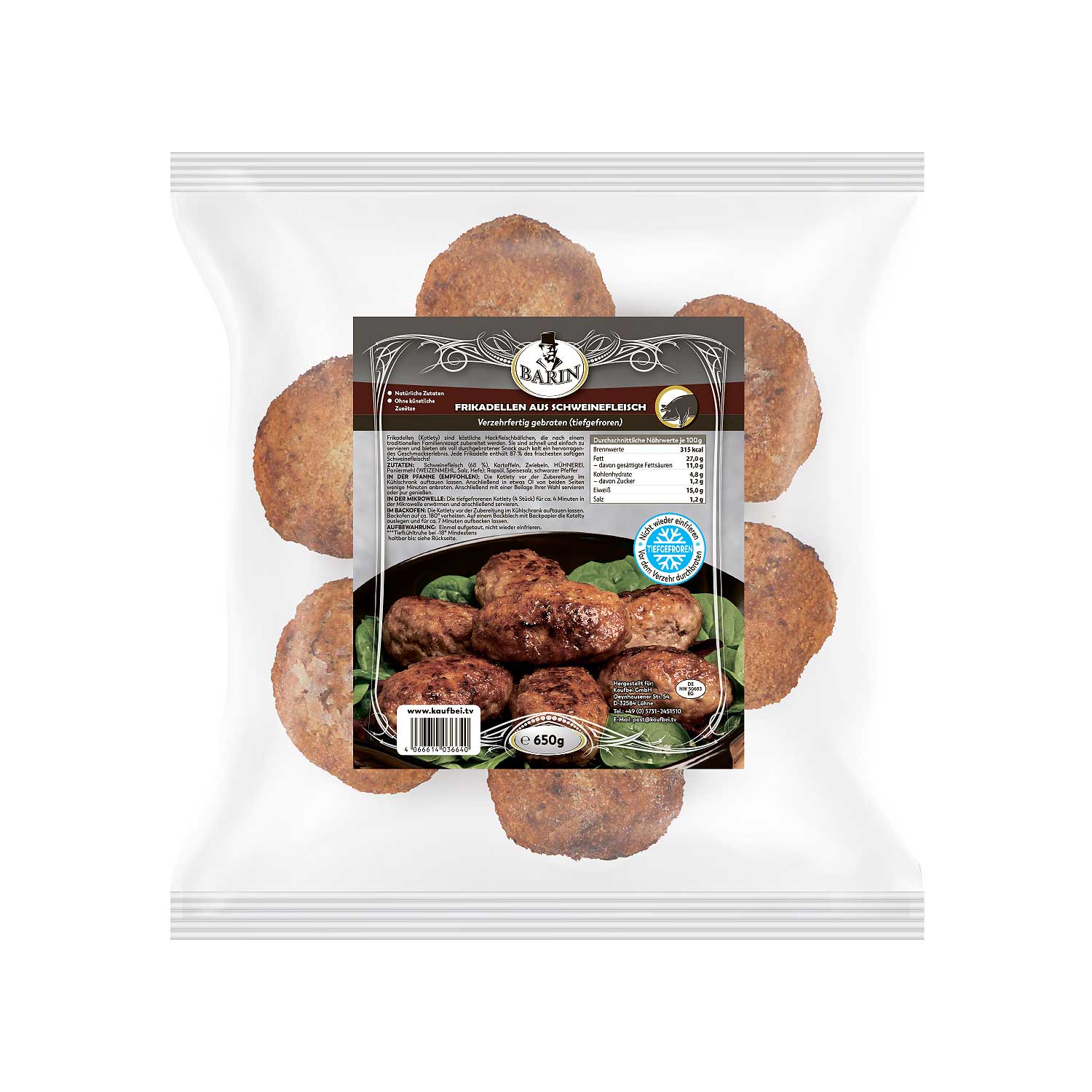 BARIN Set-Trio: Tschebureki, Kotlety & Belaschi, ges. 1625 g