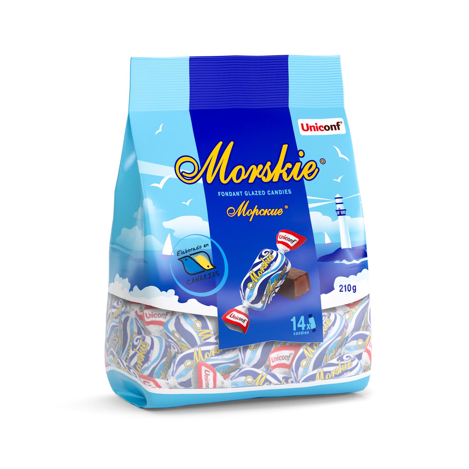 Fondantkonfekt Morskie - Kakao-Fondant-Konfekt mit Zartbitterschokoladenüberzug, 210g (alkoholhaltig)