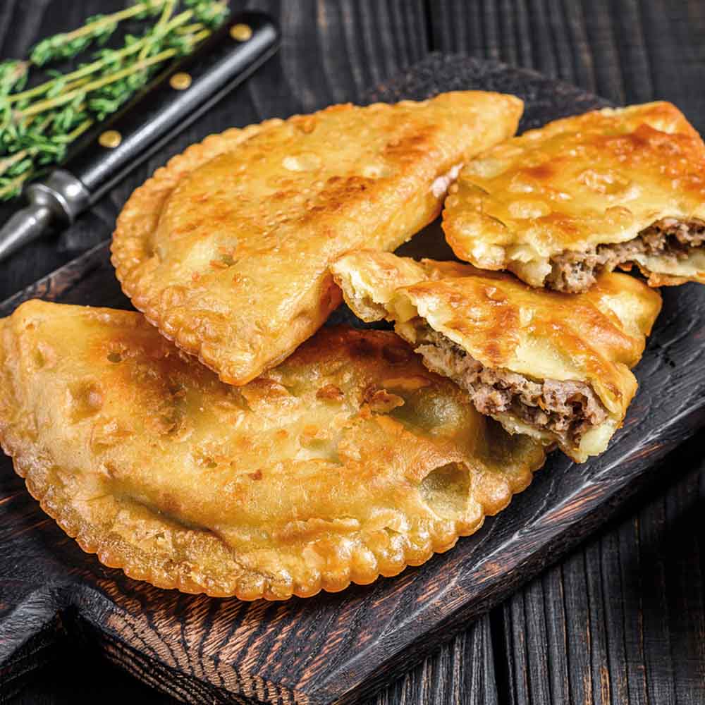 BARIN SET: 3x Tschebureki gebraten mit Schweinefleisch, 500 g TK (ges. Netto 1,5 kg)