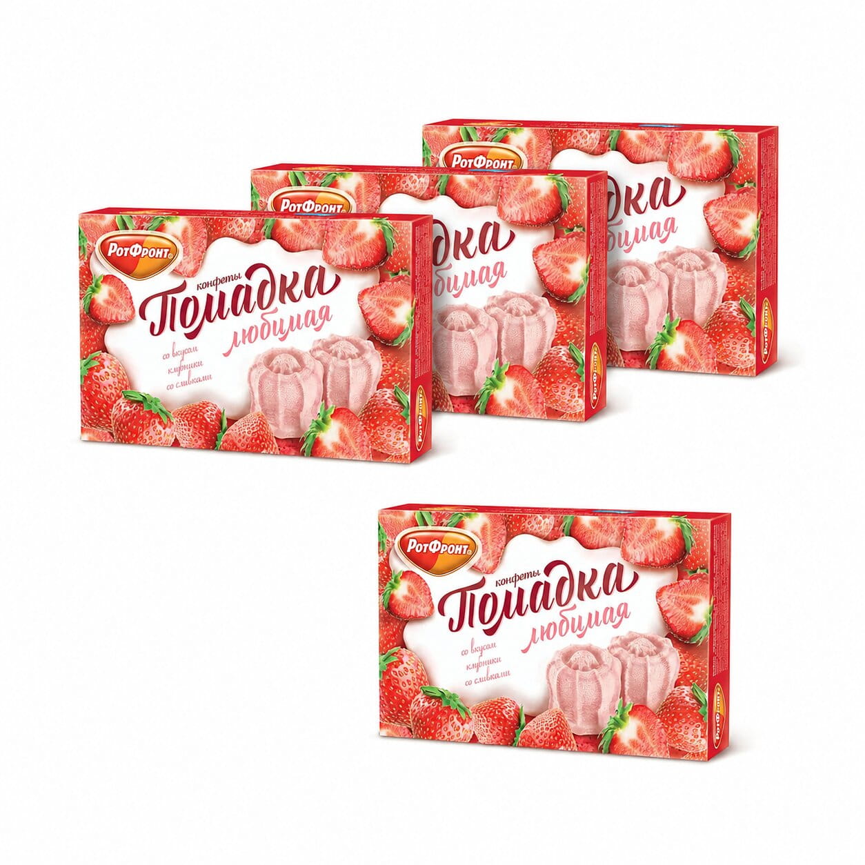 3+1 Vorteilspack - RotFront Fondant „Pomadka“ Erdbeer-Sahne, 720 g