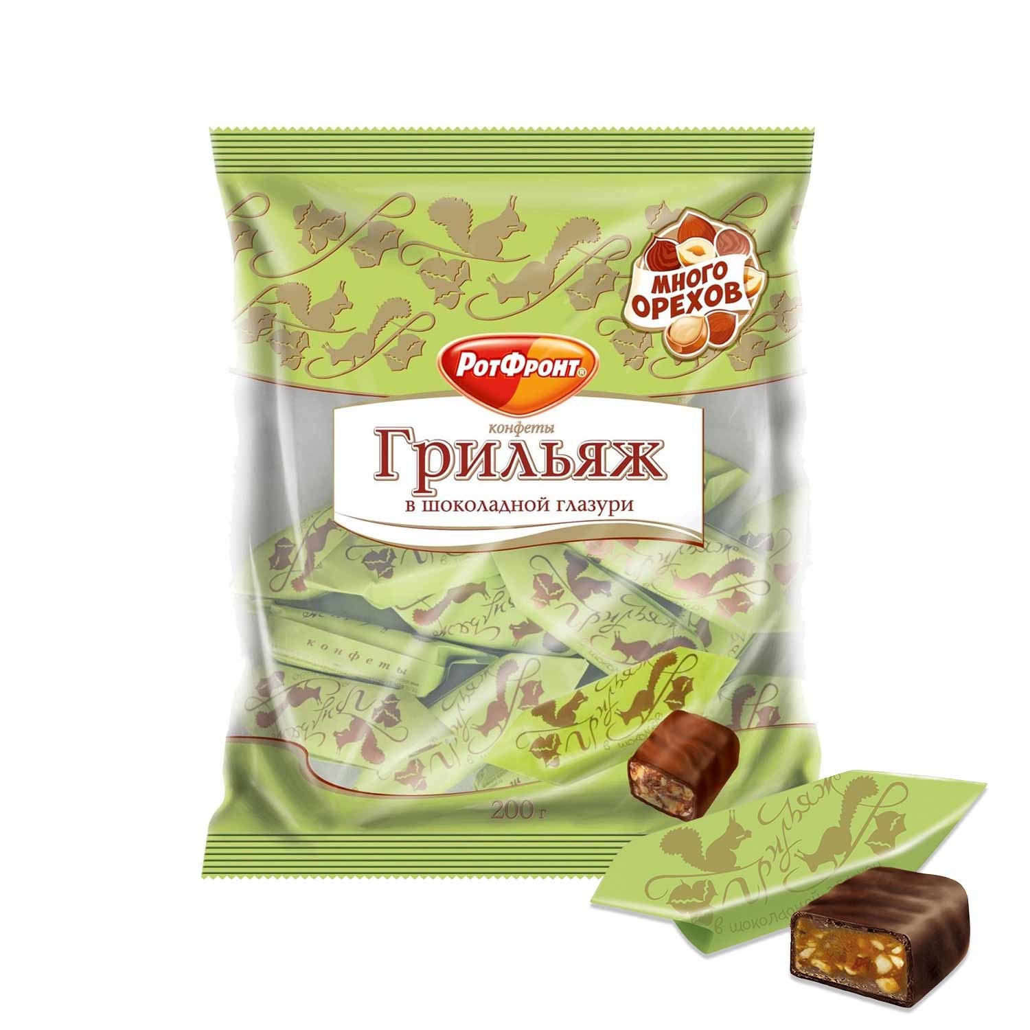 RotFront Pralinen Grilyazh mit Schokoladenüberzug, 200 g