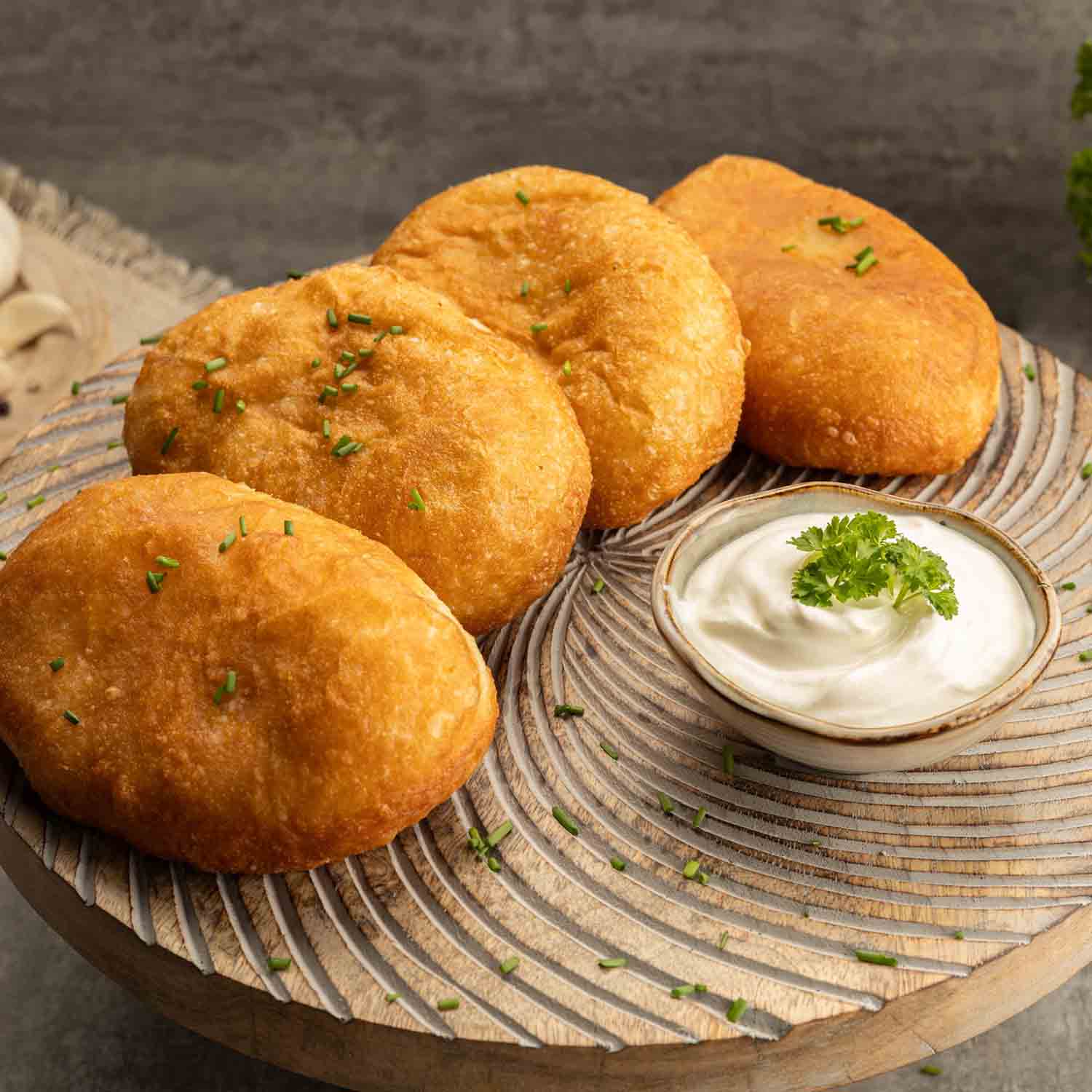 BARIN Piroschki – Hefeteigtaschen mit Weißkohl, 450 g TK (Packungsinhalt 4 Stück)