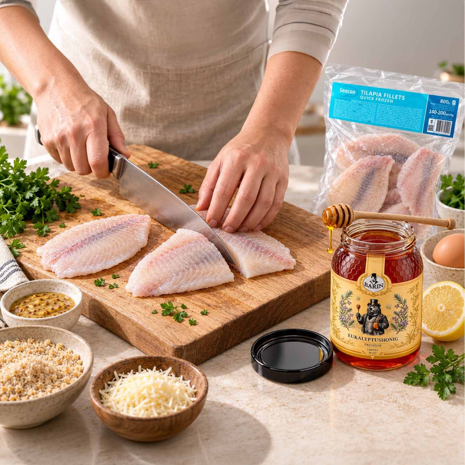 Fisch-Genussbox: Argentinischer Seehecht, Seehechtfilets & Tilapia (3x800 g)