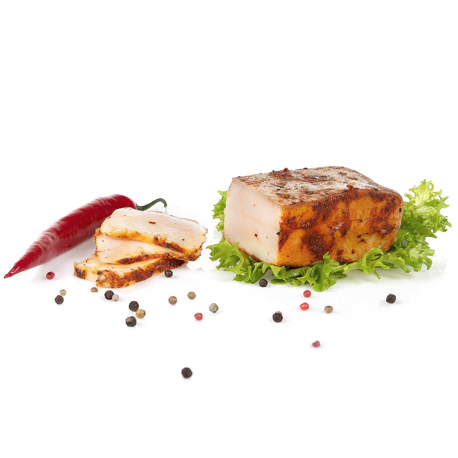 Herzhaftes Speck- und Fleischchips-Set mit Borodino Brot (ca. 3 kg)