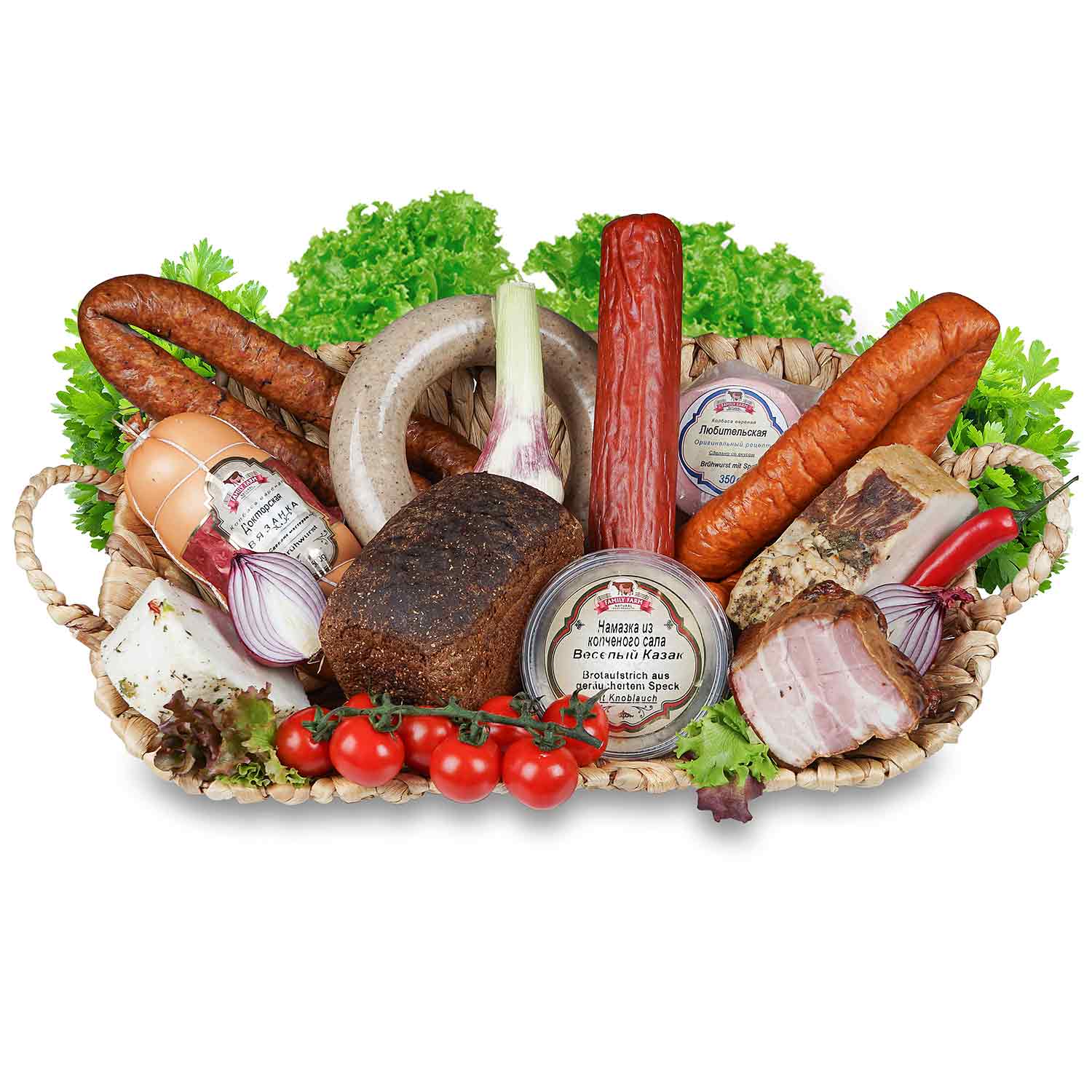 Wurst- & Speck-Spezialitäten-Set mit Borodino Brot (ca. 4,3 kg)