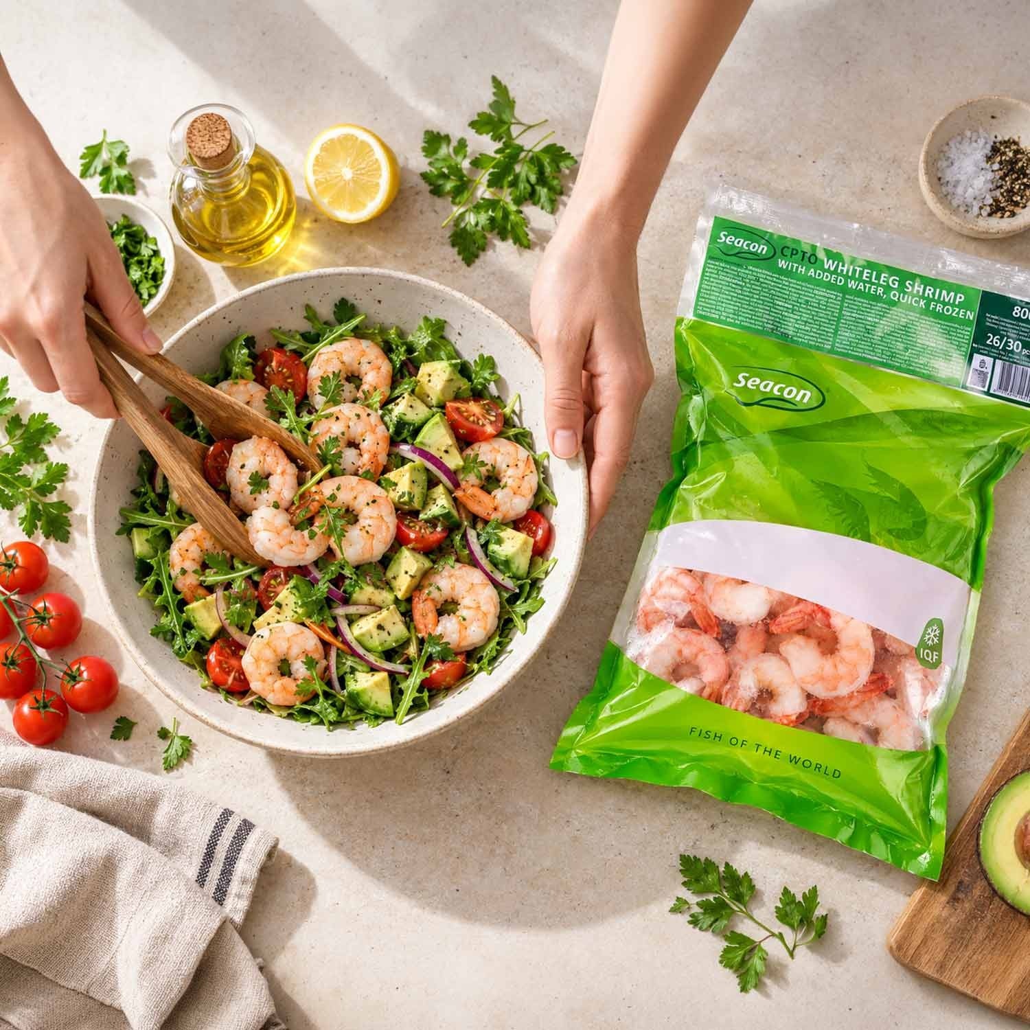 Fischbox für die Woche: Strömling-Hering & Whiteleg Garnelen für die Vorratsküche